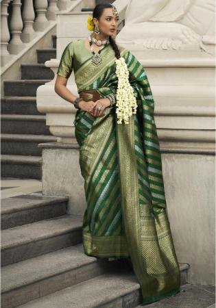 Picture of Exquisite Silk Dark Khaki Saree