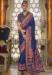 Picture of Pleasing Silk Navy Blue Saree