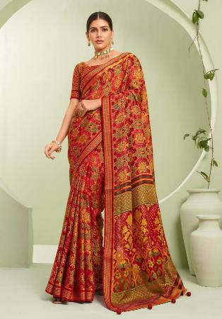 Picture of Wonderful Georgette Maroon Saree