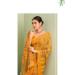 Picture of Enticing Georgette Golden Rod Saree