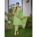 Picture of Cotton Dark Sea Green Readymade Salwar Kameez