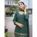Picture of Elegant Cotton Dark Green Readymade Salwar Kameez