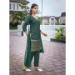 Picture of Elegant Cotton Dark Green Readymade Salwar Kameez