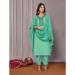 Picture of Cotton Medium Aqua Marine Readymade Salwar Kameez