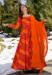 Picture of Radiant Chiffon Orange Red Readymade Gown