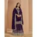 Picture of Admirable Georgette Purple Straight Cut Salwar Kameez