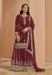 Picture of Beauteous Georgette Maroon Straight Cut Salwar Kameez