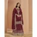 Picture of Beauteous Georgette Maroon Straight Cut Salwar Kameez