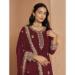 Picture of Beauteous Georgette Maroon Straight Cut Salwar Kameez