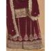 Picture of Beauteous Georgette Maroon Straight Cut Salwar Kameez