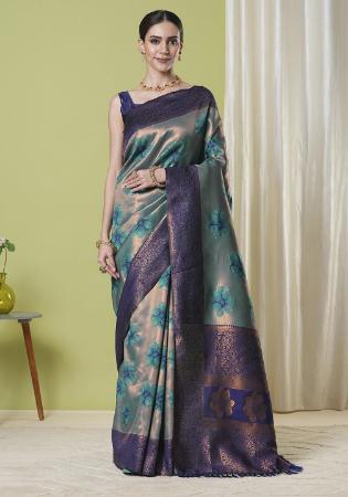 Picture of Admirable Silk Dark Slate Grey Saree