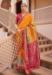 Picture of Amazing Silk Orange Red Saree