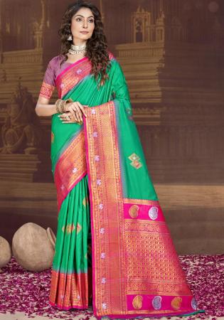 Picture of Appealing Silk Light Sea Green Saree