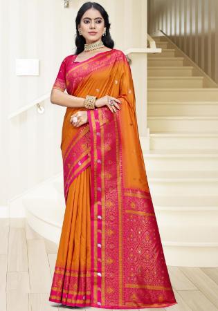 Picture of Delightful Silk Chocolate Saree