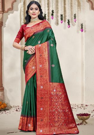 Picture of Marvelous Silk Sea Green Saree