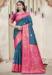 Picture of Magnificent Silk Steel Blue Saree