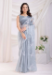 Picture of Graceful Chiffon Light Slate Grey Saree