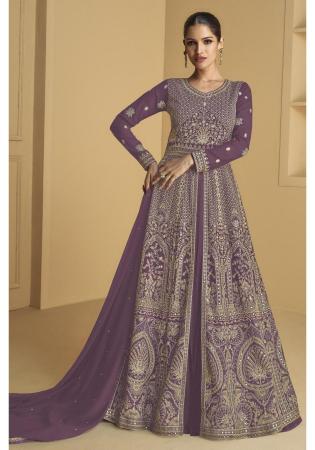 Picture of Taking Georgette Dim Gray Anarkali Salwar Kameez