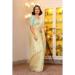 Picture of Beauteous Organza Pale Golden Rod Saree