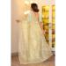 Picture of Beauteous Organza Pale Golden Rod Saree