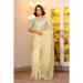 Picture of Beauteous Organza Pale Golden Rod Saree