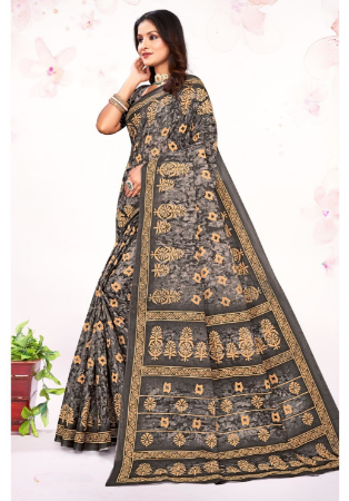 Picture of Splendid Cotton Dim Gray Saree