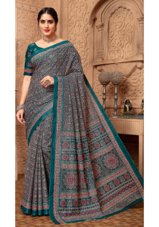 Picture of Gorgeous Cotton Dim Gray Saree