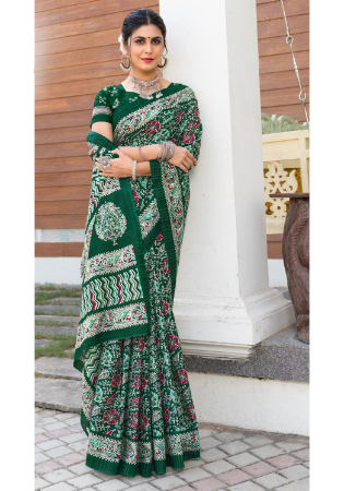 Picture of Admirable Cotton Dark Slate Grey Saree