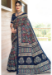 Picture of Well Formed Cotton Dark Slate Grey Saree