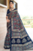 Picture of Well Formed Cotton Dark Slate Grey Saree