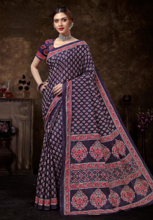 Picture of Exquisite Cotton Dim Gray Saree