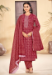 Picture of Elegant Cotton Brown Readymade Salwar Kameez