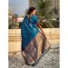 Picture of Stunning Silk Steel Blue Saree
