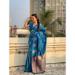 Picture of Stunning Silk Steel Blue Saree