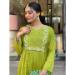 Picture of Ideal Chiffon Yellow Green Readymade Salwar Kameez