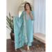 Picture of Delightful Chiffon Sky Blue Readymade Salwar Kameez