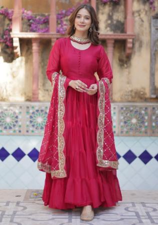 Picture of Superb Georgette Pink Readymade Gown