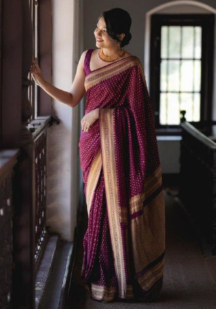 Picture of Superb Silk Black Saree
