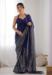 Picture of Lovely Georgette Dark Slate Grey Saree