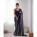 Picture of Lovely Georgette Dark Slate Grey Saree