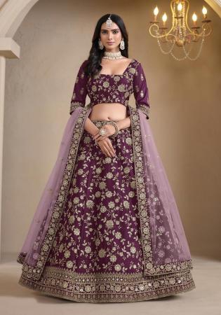 Picture of Ideal Silk Dim Gray Lehenga Choli