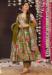 Picture of Chiffon Dark Olive Green Readymade Salwar Kameez