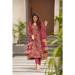 Picture of Admirable Chiffon Saddle Brown Readymade Salwar Kameez