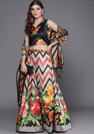 Picture of Beautiful Silk Black Lehenga Choli