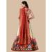 Picture of Well Formed Satin & Silk Maroon Lehenga Choli