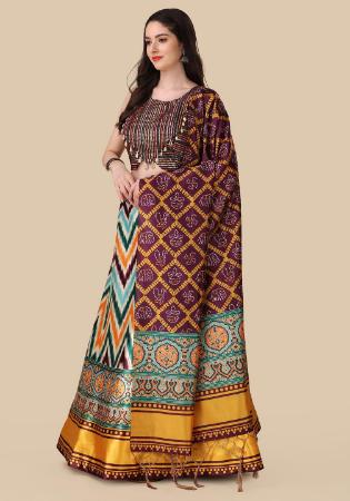 Picture of Gorgeous Satin & Silk Dim Gray Lehenga Choli