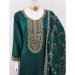 Picture of Beautiful Silk Dark Green Anarkali Salwar Kameez