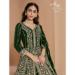 Picture of Comely Georgette Dark Green Anarkali Salwar Kameez
