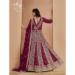 Picture of Lovely Georgette Dark Red Anarkali Salwar Kameez