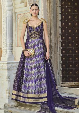 Picture of Exquisite Silk Dark Orchid Party Wear Gown